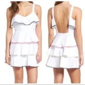 NEW WAYF Tiered Ruffle Open Back Mini Dress Retails $120 MEDIUM